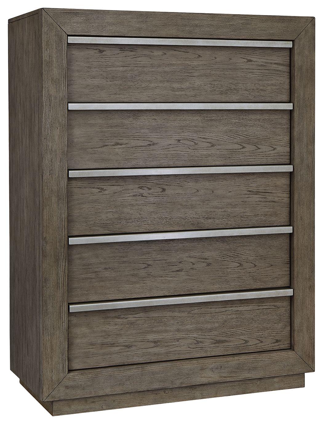 Benchcraft® - Anibecca - Weathered Gray - Five Drawer Chest - 5th Avenue Furniture