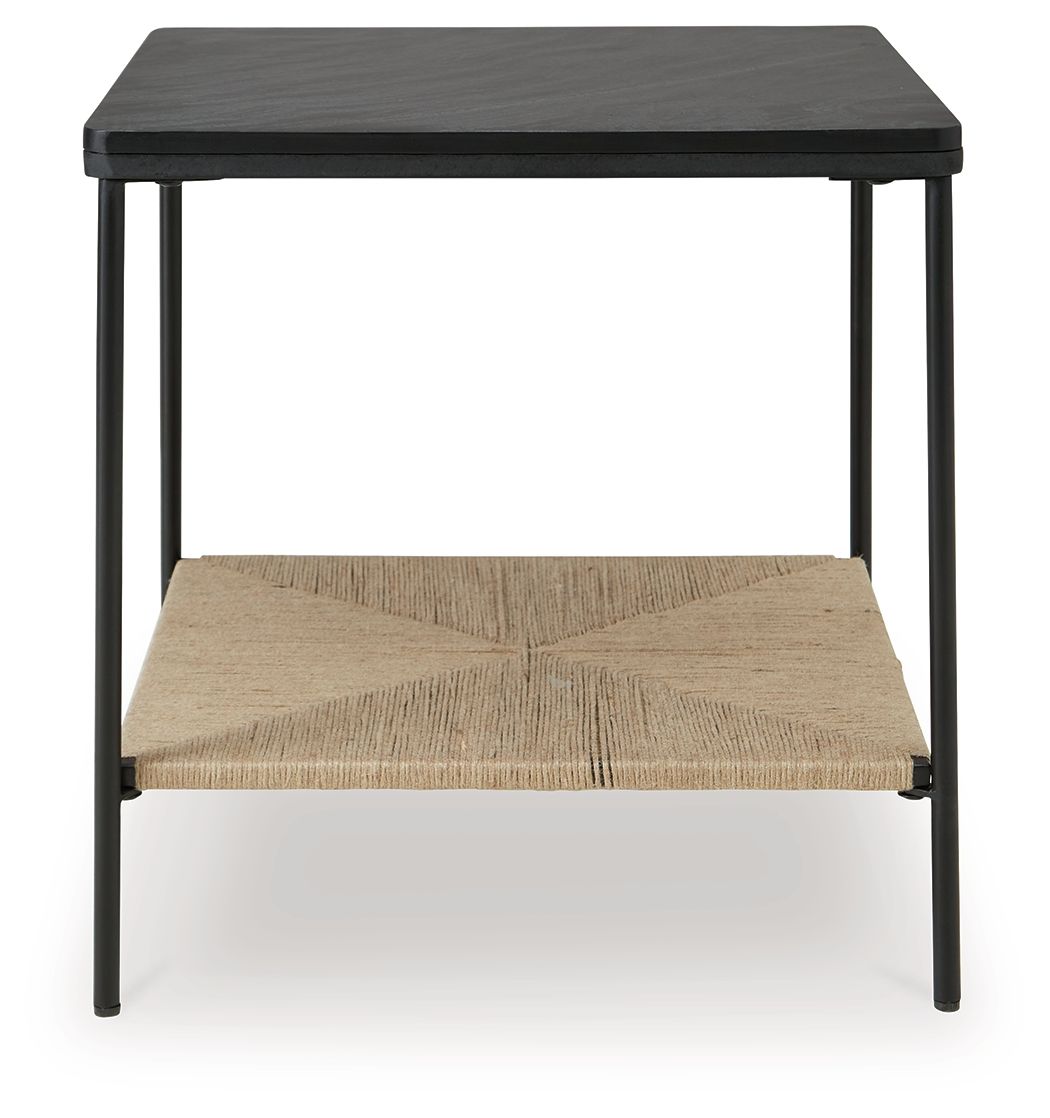 Minrich - Black / Natural - Accent Table - 5th Avenue Furniture
