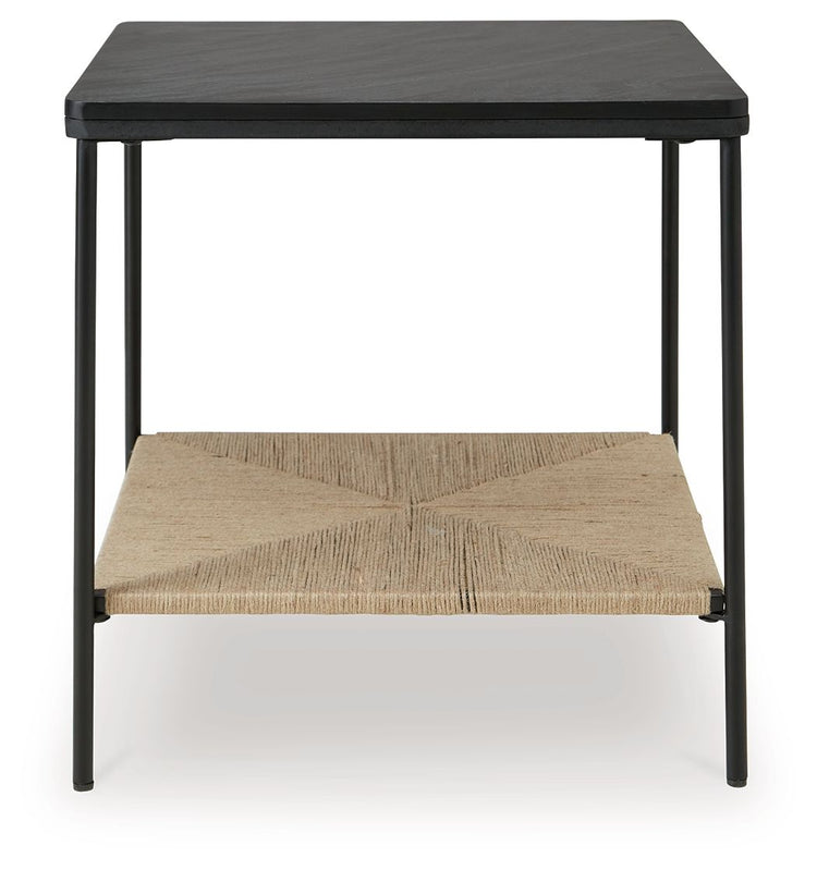 Minrich - Black / Natural - Accent Table - 5th Avenue Furniture