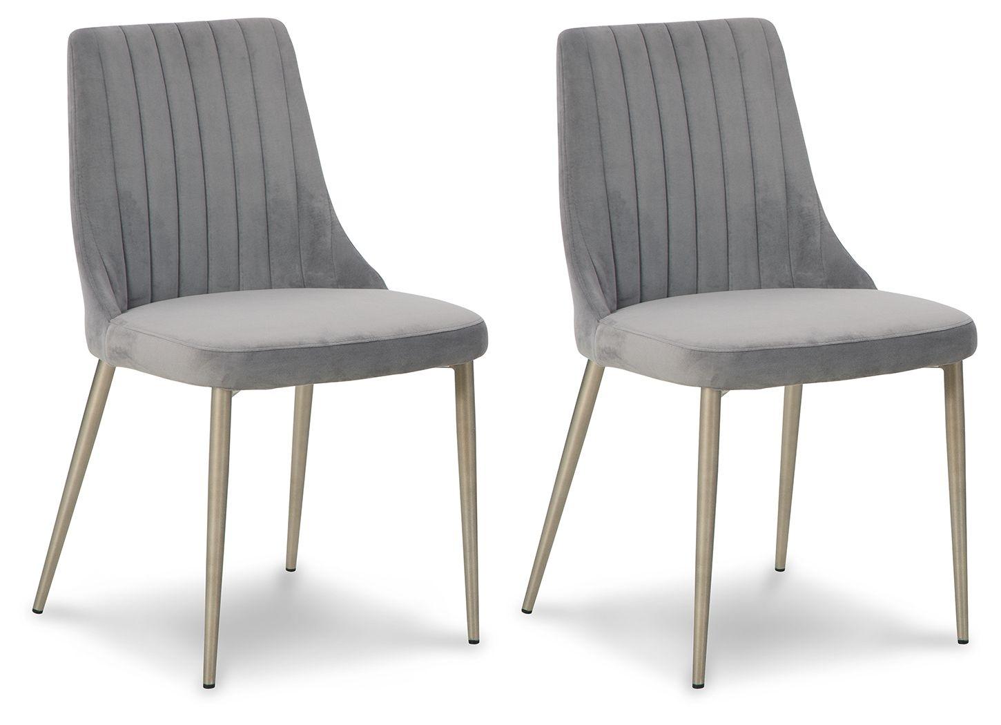 Signature Design by Ashley® - Barchoni - Gray - Dining Uph Side Chair (Set of 2) - 5th Avenue Furniture