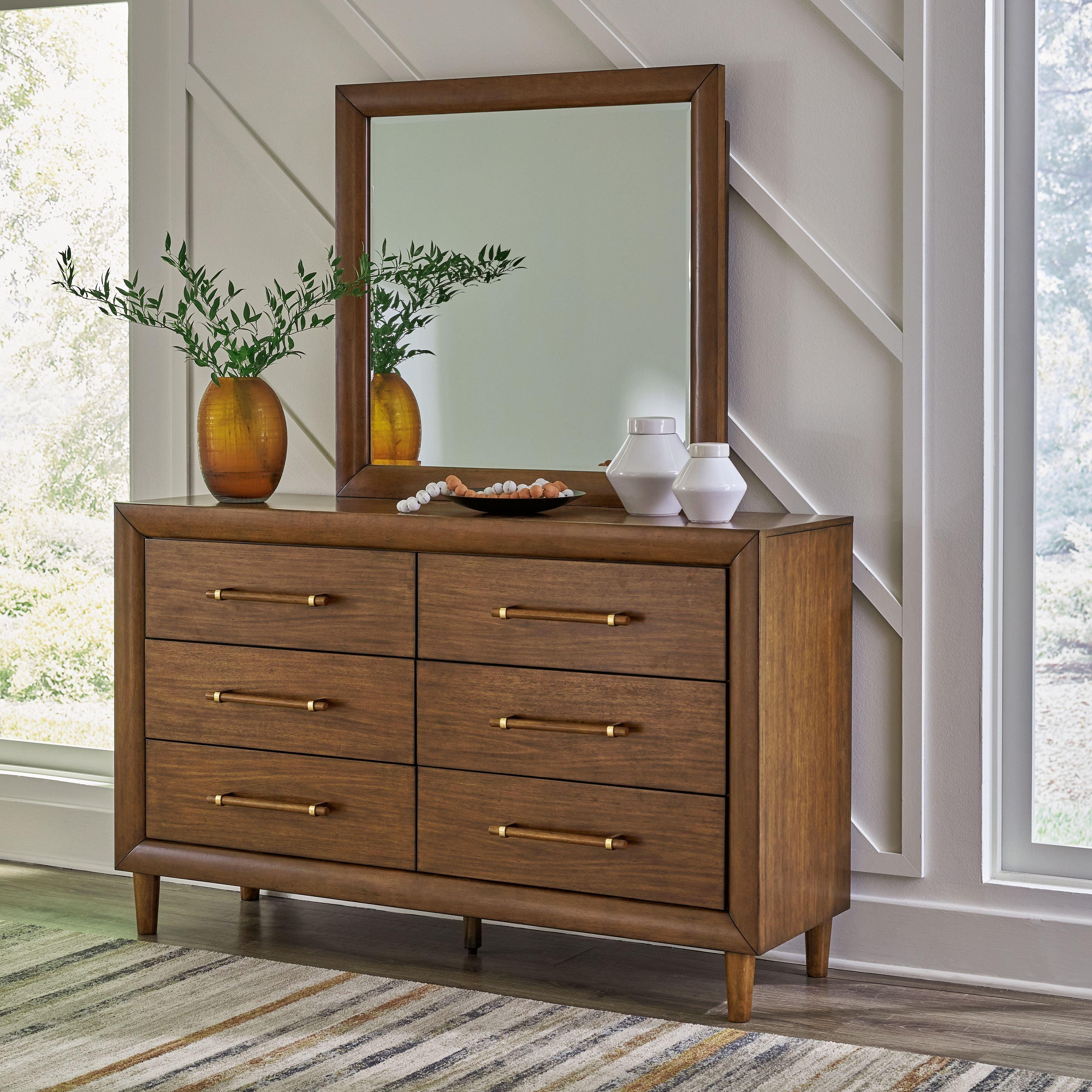 Signature Design by Ashley® - Lyncott - Brown - Dresser And Mirror - 5th Avenue Furniture