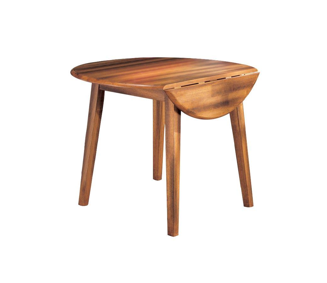 Ashley® - Berringer - Rustic Brown - Round Drm Drop Leaf Table - 5th Avenue Furniture