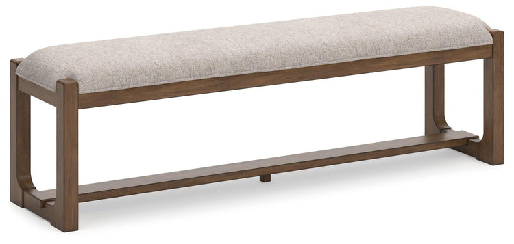 Signature Design by Ashley® - Cabalynn - Oatmeal / Light Brown - Large Uph Dining Room Bench - 5th Avenue Furniture