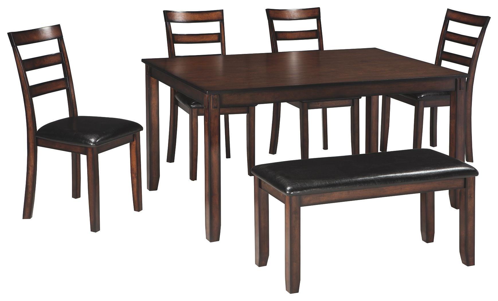 Ashley Furniture - Coviar - Brown - Dining Room Table Set (Set of 6) - 5th Avenue Furniture