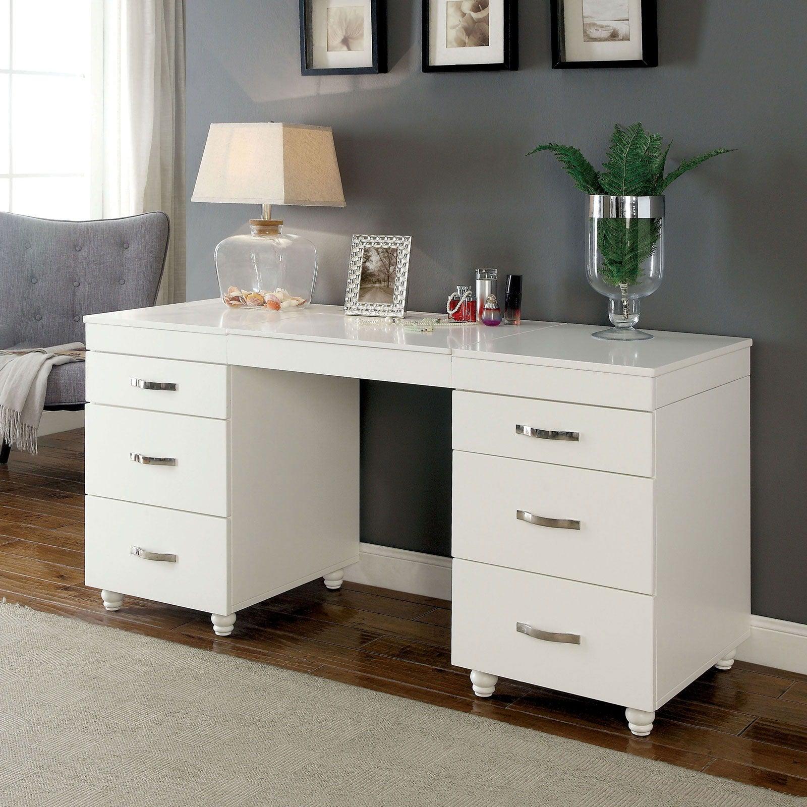 Furniture of America - Verviers - Vanity Desk - White - 5th Avenue Furniture