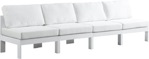 Meridian Furniture - Nizuc - Outdoor Patio Modular Sofa 4 Seats - White - 5th Avenue Furniture