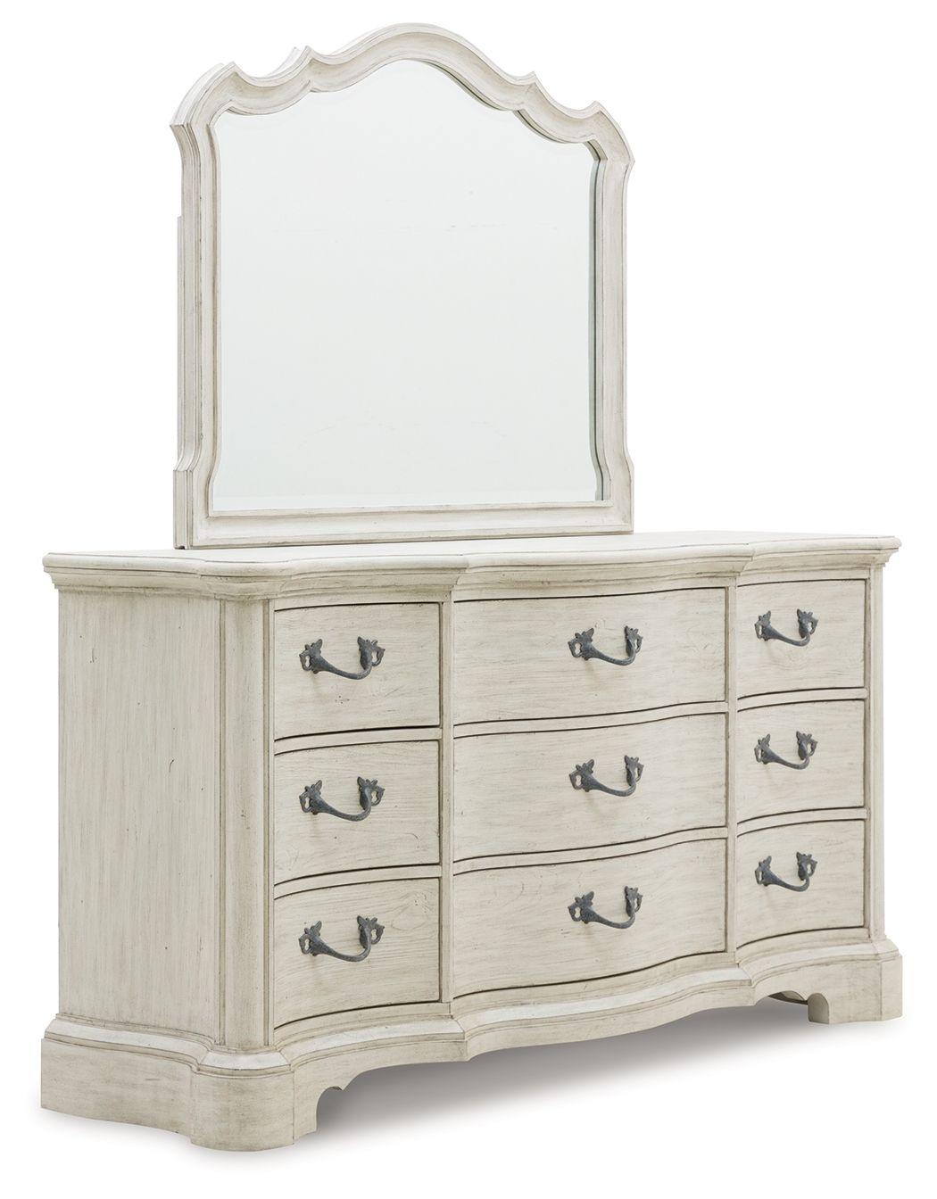 Signature Design by Ashley® - Arlendyne - Antique White - Dresser And Mirror - 5th Avenue Furniture