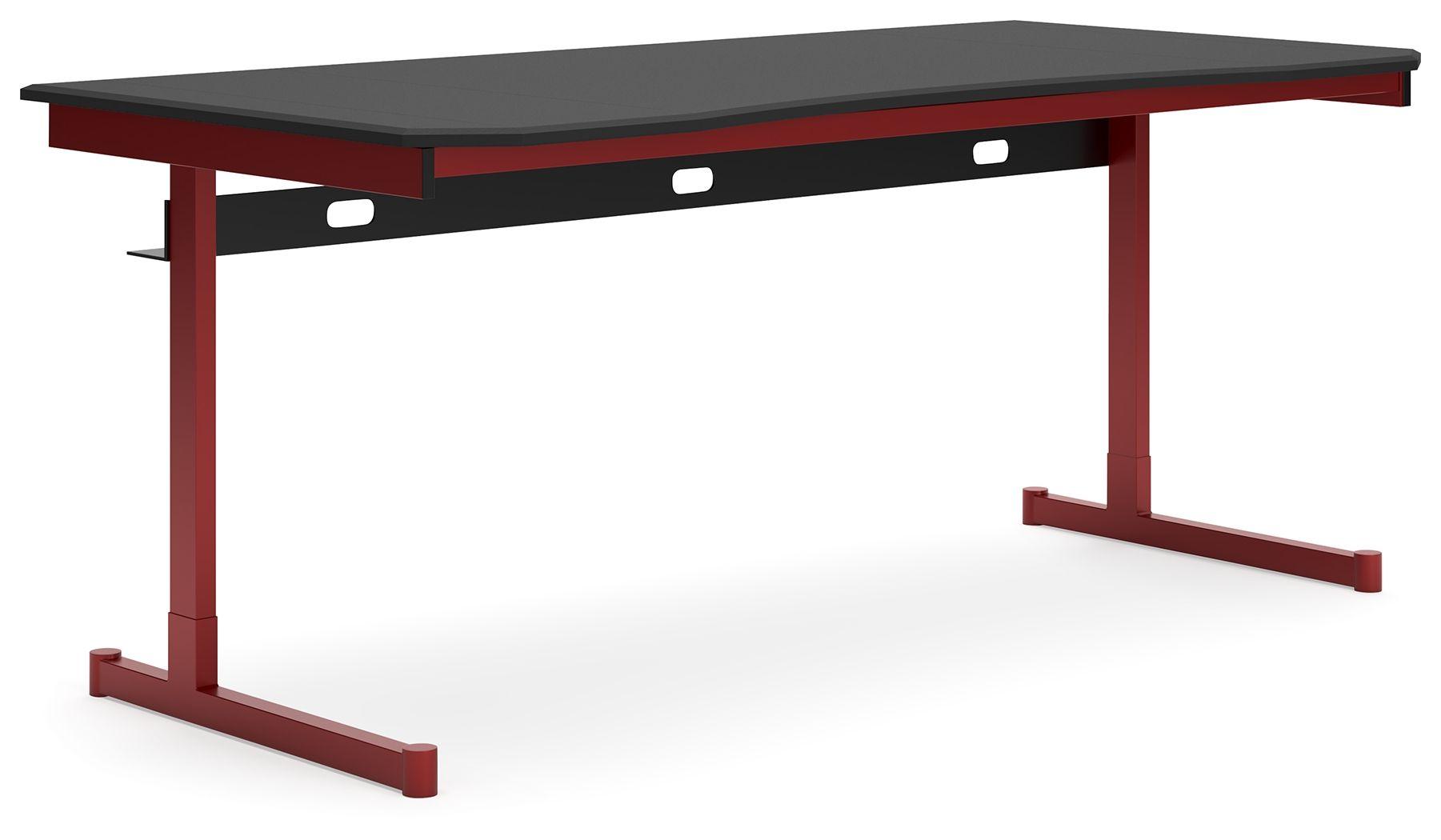 Signature Design by Ashley® - Lynxtyn - Red / Black - Home Office Desk - 5th Avenue Furniture