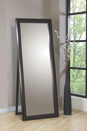 CoasterEssence - Phoenix - Rectangular Standing Floor Mirror - Black - 5th Avenue Furniture