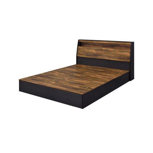 ACME - Eos - Queen Bed - Walnut & Black Finish - 5th Avenue Furniture