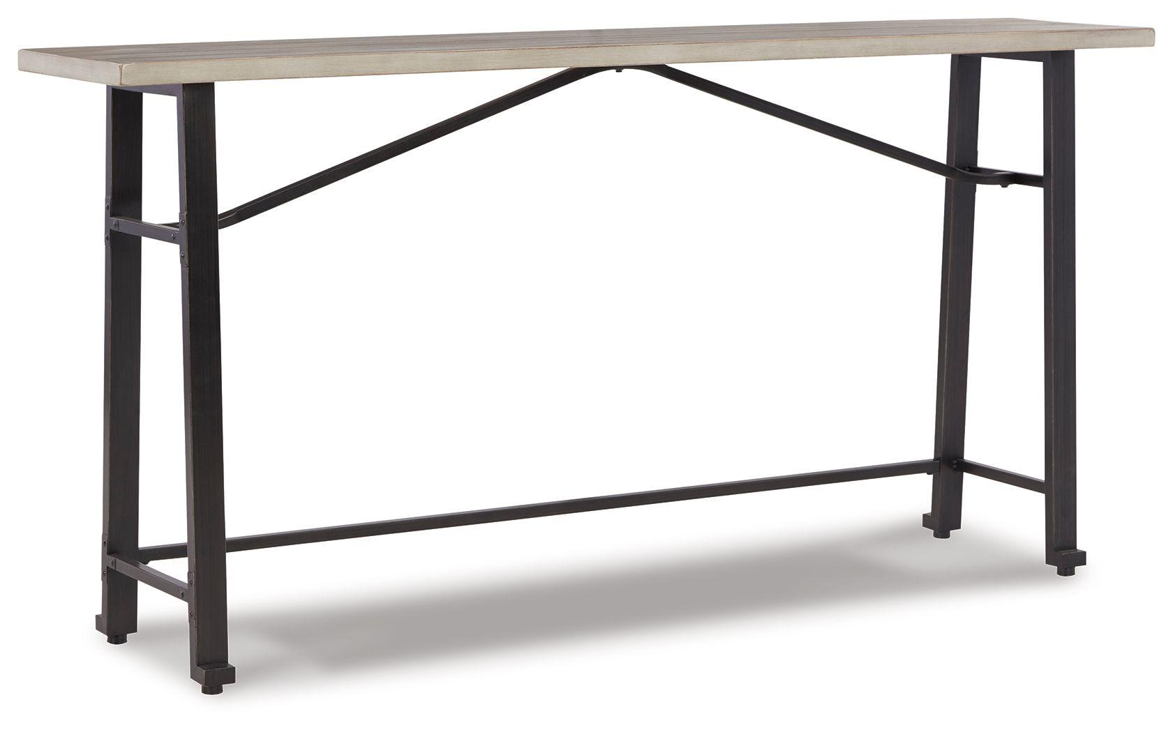 Signature Design by Ashley® - Karisslyn - Whitewash / Black - Long Counter Table - 5th Avenue Furniture