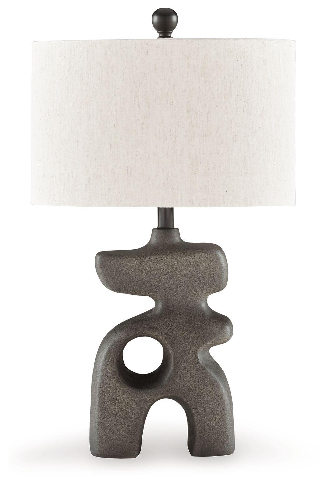Signature Design by Ashley® - Danacy - Distressed Black - Paper Table Lamp - 5th Avenue Furniture
