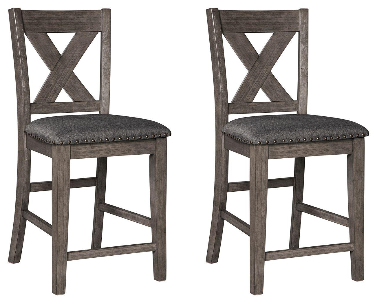Signature Design by Ashley® - Caitbrook - Gray - Upholstered Barstool (Set of 2) - 5th Avenue Furniture