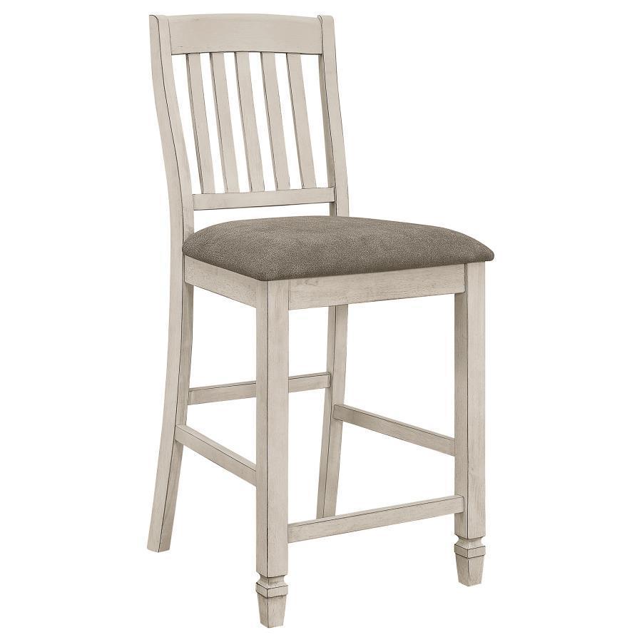 CoasterEveryday - Sarasota - Slat Back Counter Height Chairs (Set of 2) - Gray And Rustic Cream - 5th Avenue Furniture