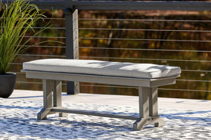 Signature Design by Ashley® - Visola - Gray - Bench With Cushion - 5th Avenue Furniture