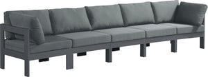 Meridian Furniture - Nizuc - Outdoor Patio Modular Sofa - Dark Grey - Metal - 5th Avenue Furniture