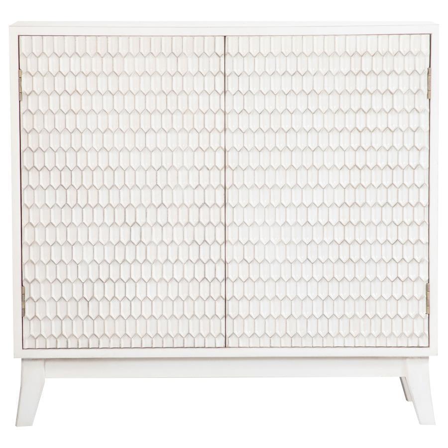 CoasterElevations - Gambon - Rectangular 2-Door Accent Cabinet - White - 5th Avenue Furniture