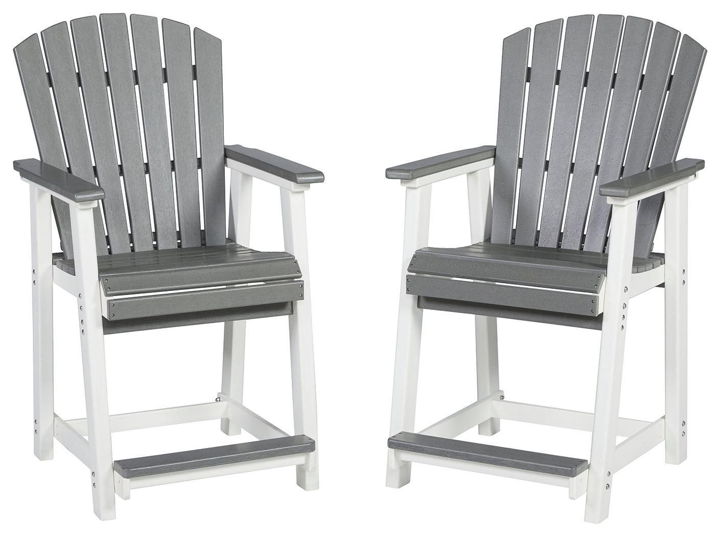 Signature Design by Ashley® - Transville - Gray / White - Barstool (Set of 2) - 5th Avenue Furniture
