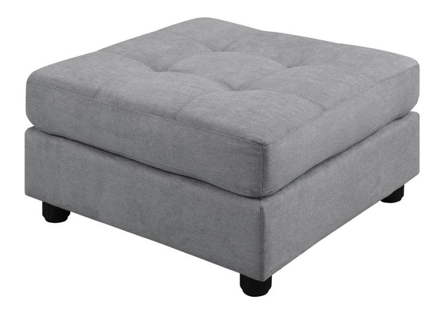 CoasterElevations - Claude - Tufted Cushion Back Ottoman - Dove - 5th Avenue Furniture