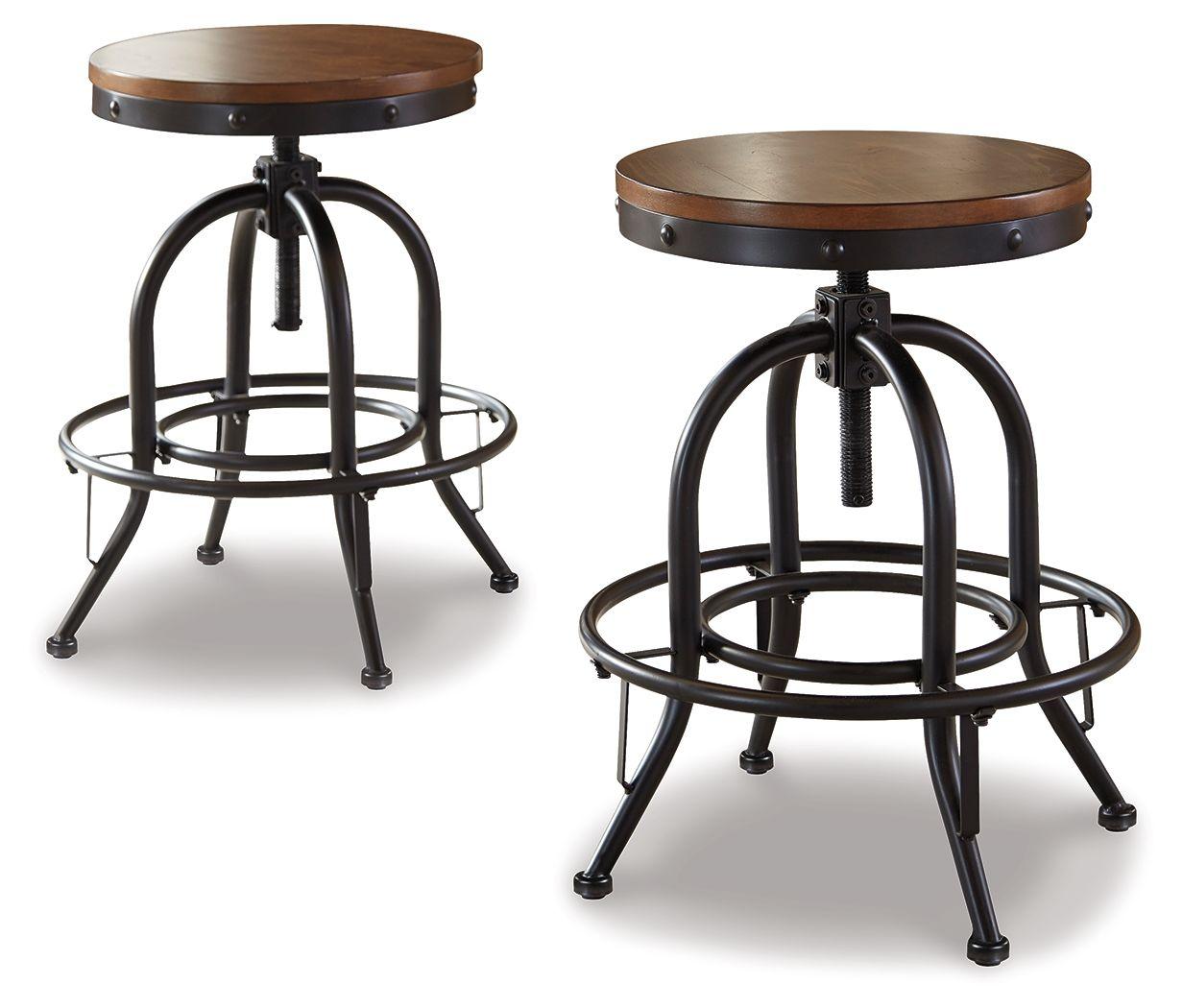 Signature Design by Ashley® - Valebeck - Swivel Barstool (Set of 2) - 5th Avenue Furniture