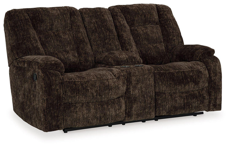 Signature Design by Ashley® - Soundwave - Reclining Loveseat W/Console - 5th Avenue Furniture