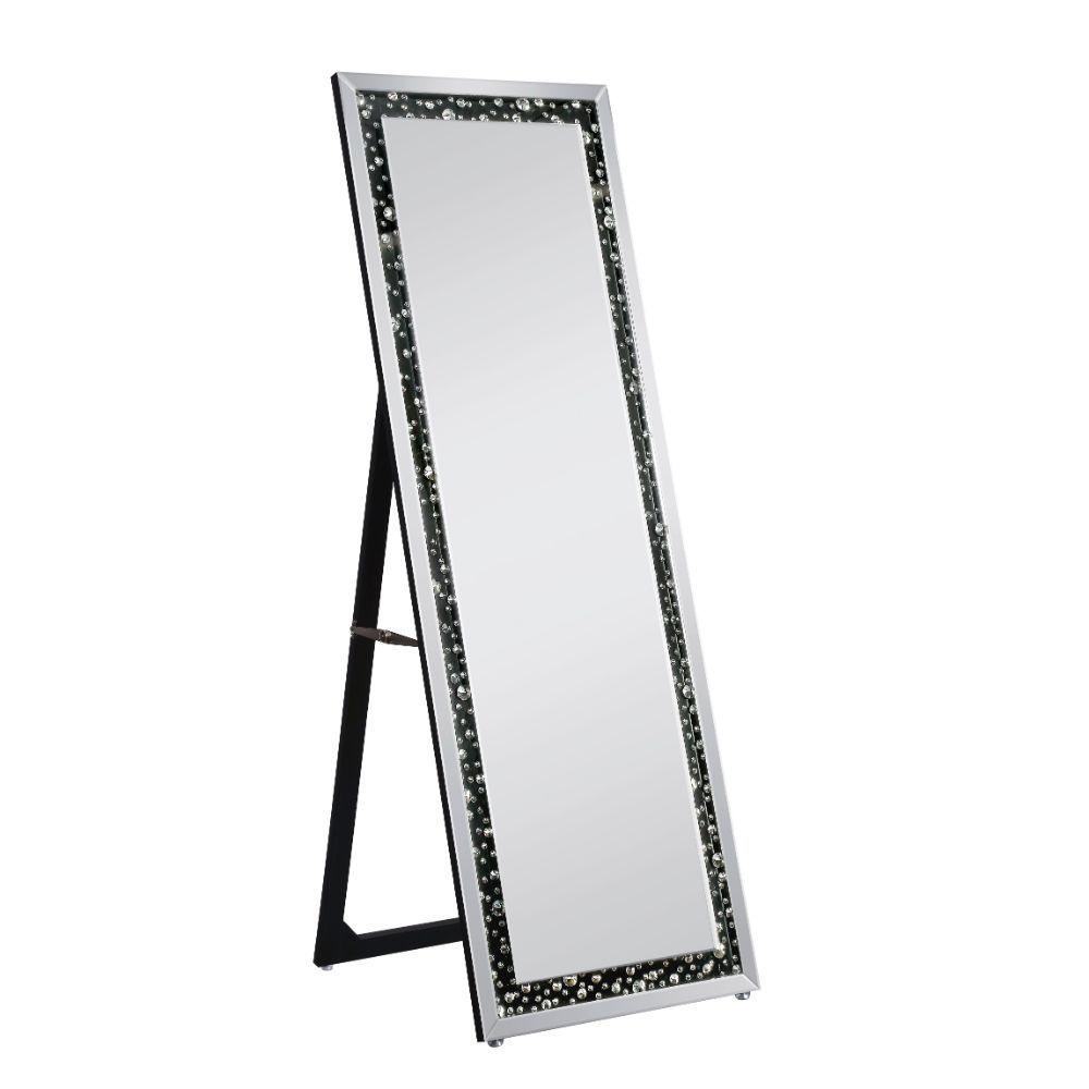 ACME - Noor - Accent Mirror - Mirrored & Faux Gemstones - 5th Avenue Furniture