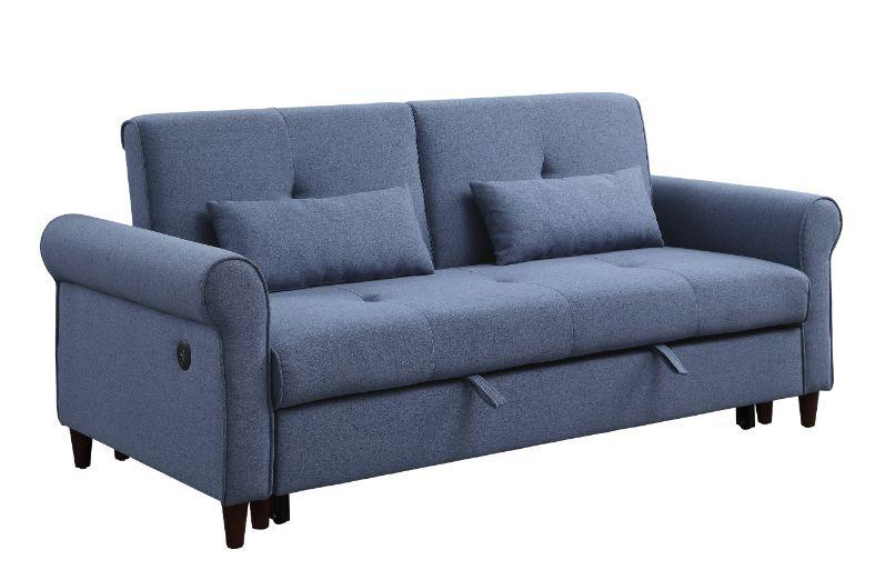 ACME - Nichelle - Futon - Blue Fabric - 5th Avenue Furniture