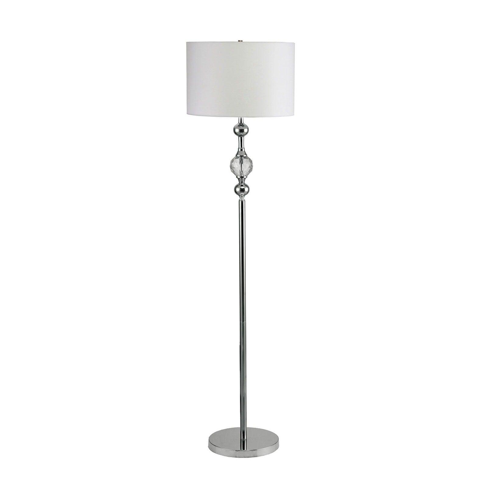 Furniture of America - Emi - Floor Lamp - White / Silver - 5th Avenue Furniture