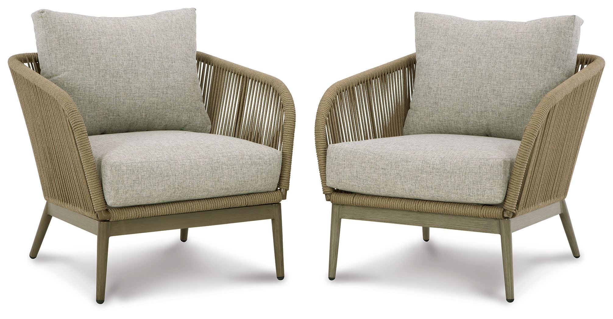 Signature Design by Ashley® - Swiss Valley - Beige - Lounge Chair W/Cushion (Set of 2) - 5th Avenue Furniture