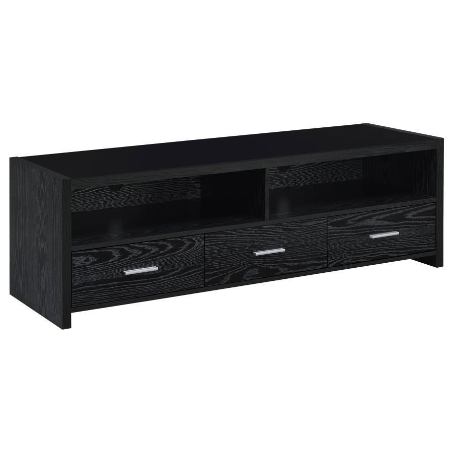 CoasterEssence - Alton - 3-drawer Black Oak TV Console - 5th Avenue Furniture
