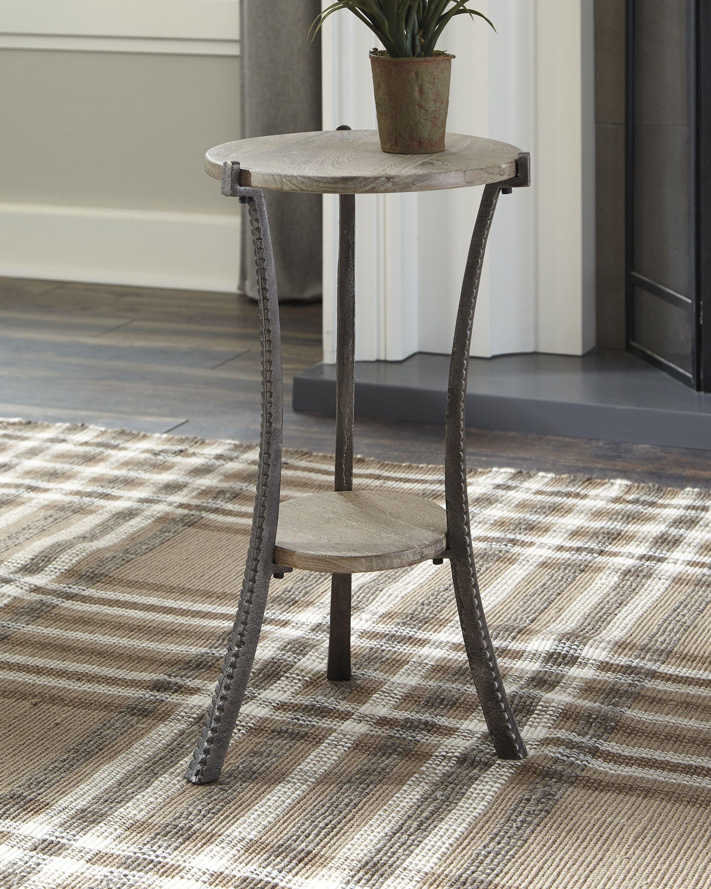 Ashley Furniture - Enderton - White Wash / Pewter - Accent Table - 5th Avenue Furniture