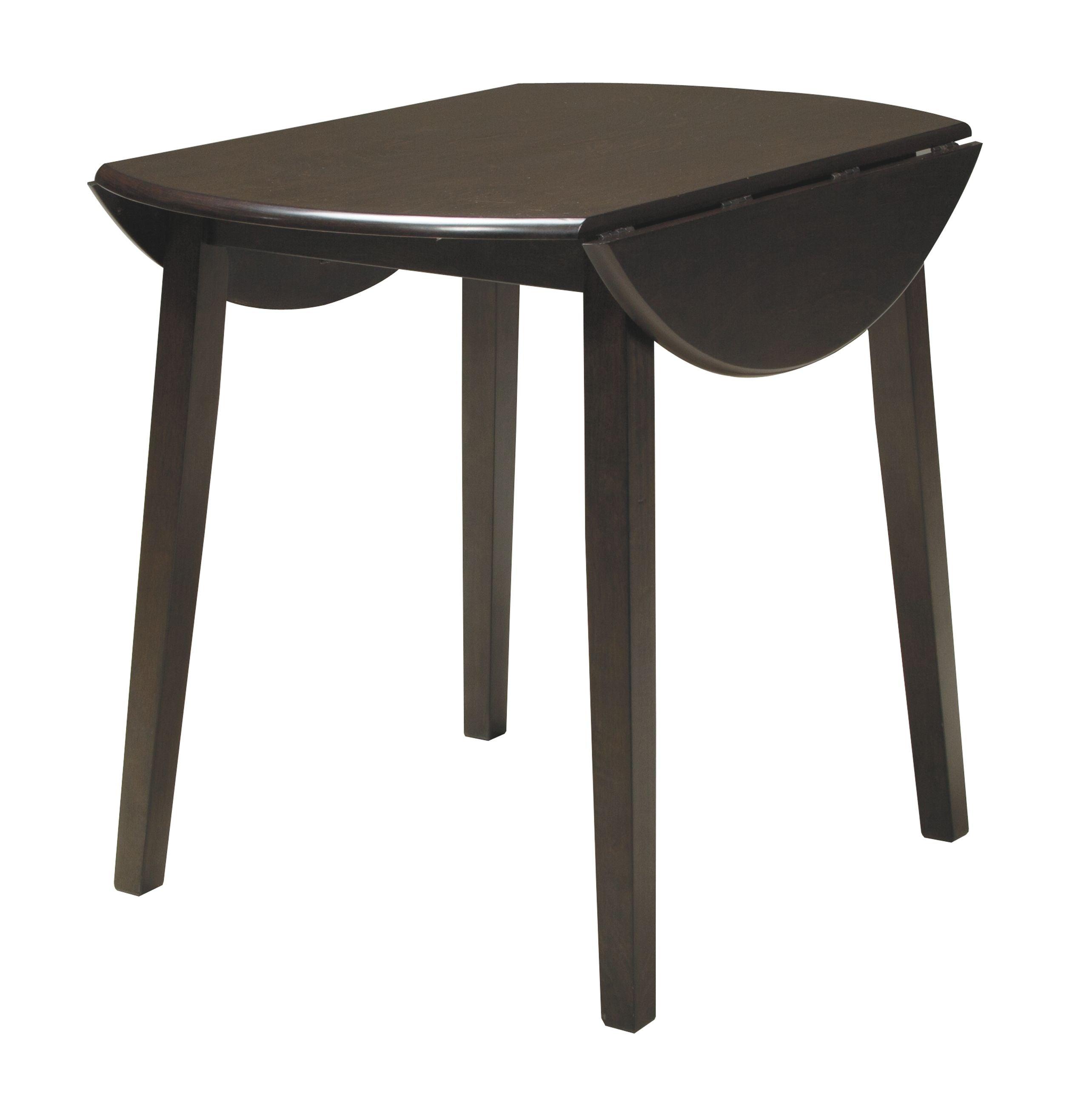 Signature Design by Ashley® - Hammis - Dark Brown - Round Drm Drop Leaf Table - 5th Avenue Furniture