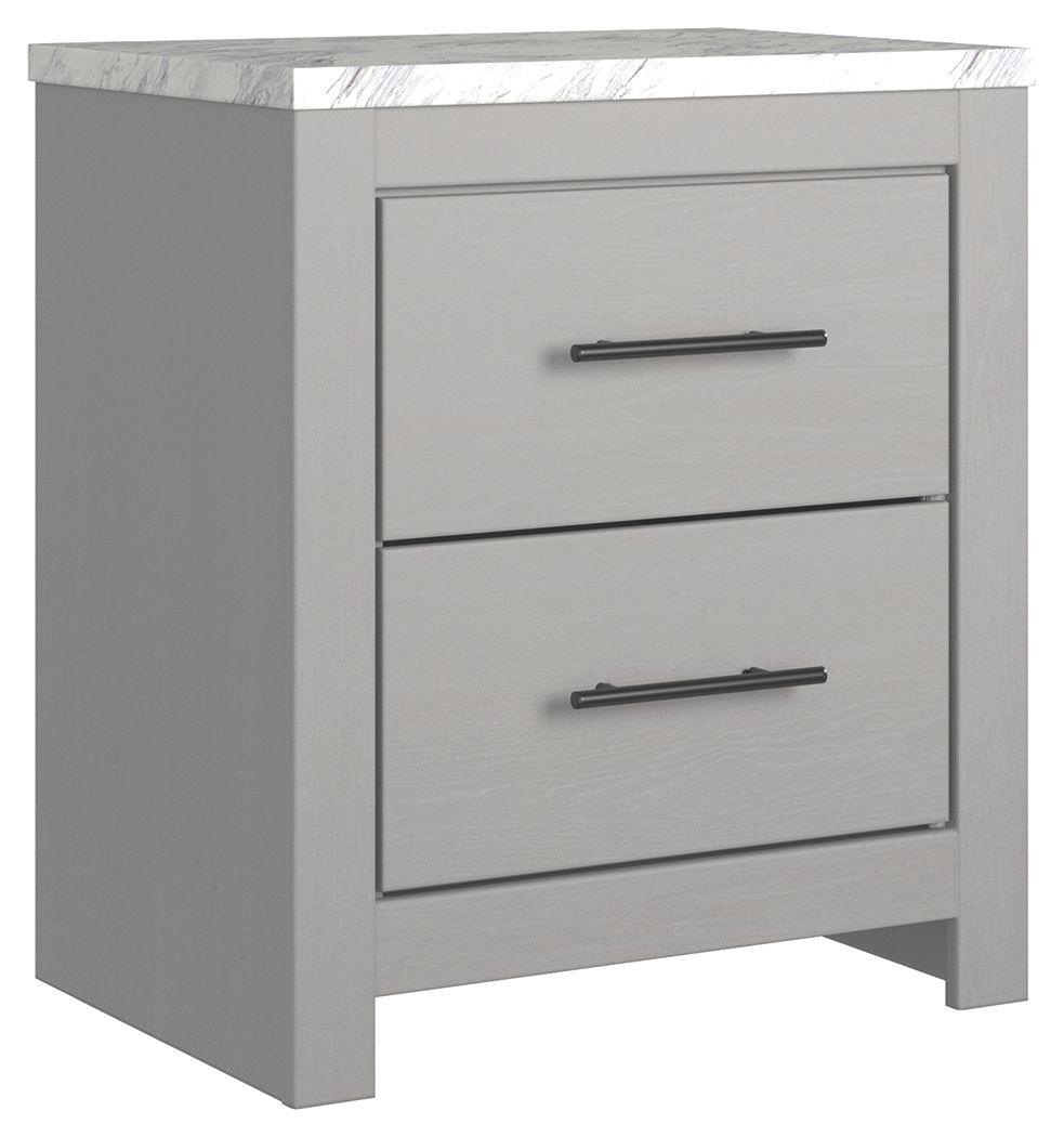 Ashley Furniture - Cottonburg - Light Gray / White - Two Drawer Night Stand - 5th Avenue Furniture