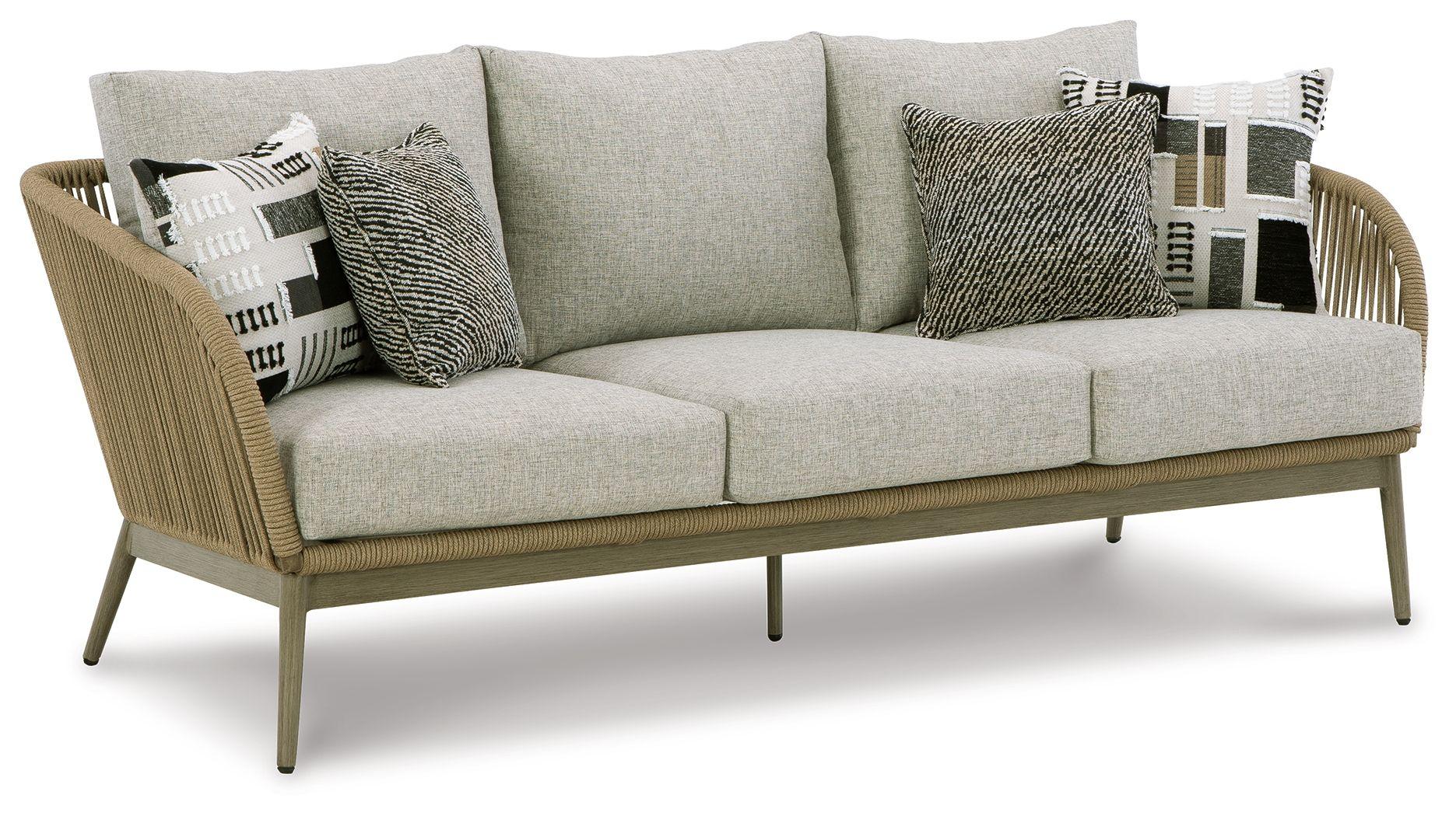 Signature Design by Ashley® - Swiss Valley - Beige - Sofa With Cushion - 5th Avenue Furniture