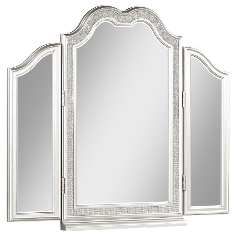 Coaster Fine Furniture - Evangeline - Vanity Mirror With Faux Diamond Trim - Silver - 5th Avenue Furniture