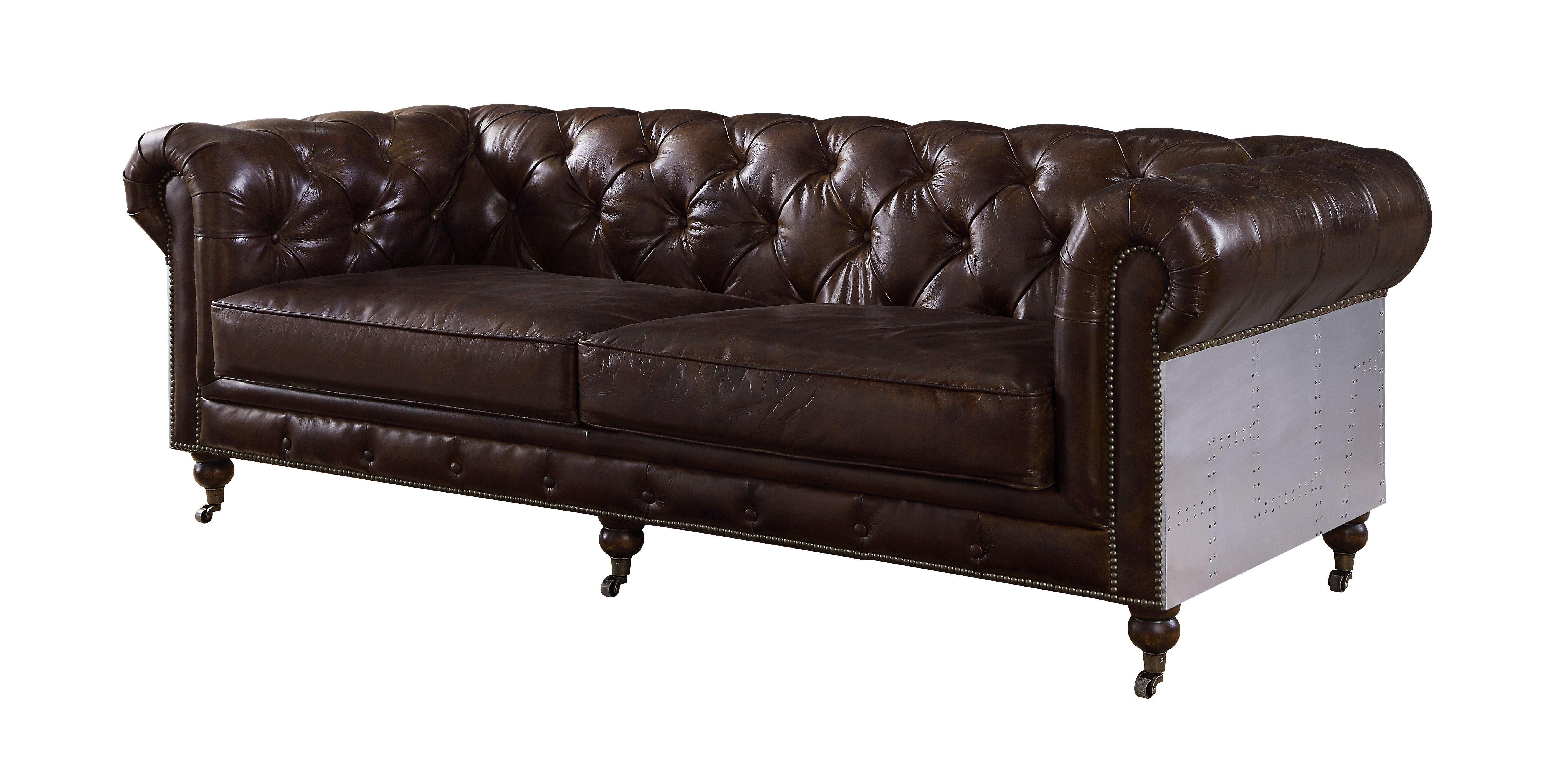 ACME - Aberdeen - Sofa - Vintage Brown Top Grain Leather - 5th Avenue Furniture