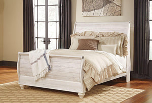 Signature Design by Ashley® - Willowton - Sleigh Bedroom Set - 5th Avenue Furniture