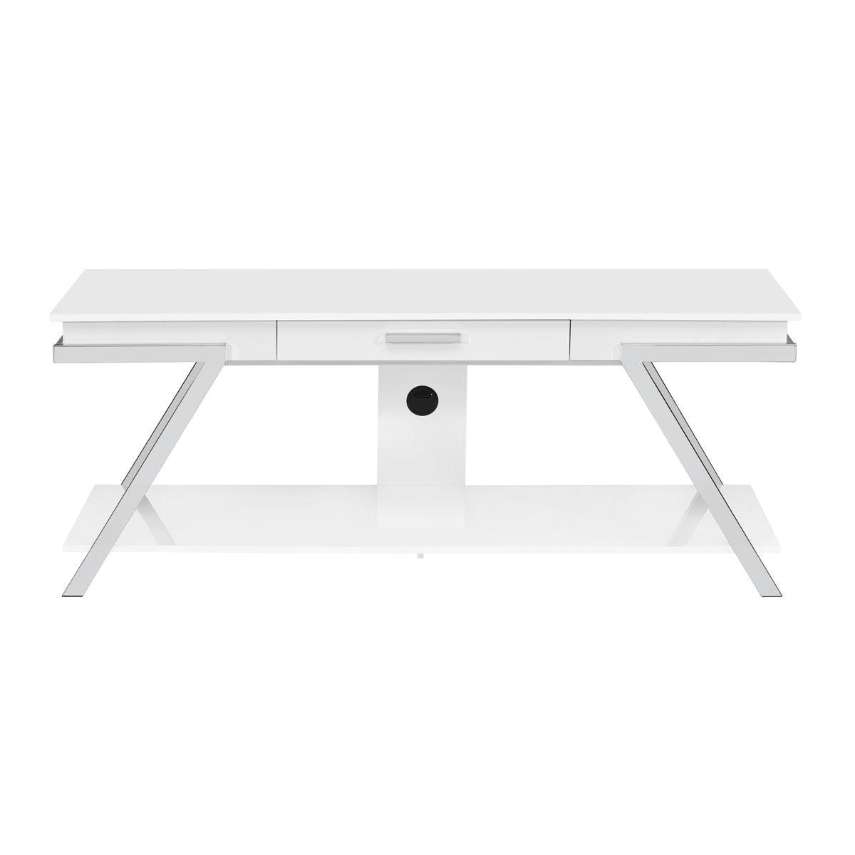 Steve Silver Furniture - Zena - TV Stand With Drawer - White - 5th Avenue Furniture