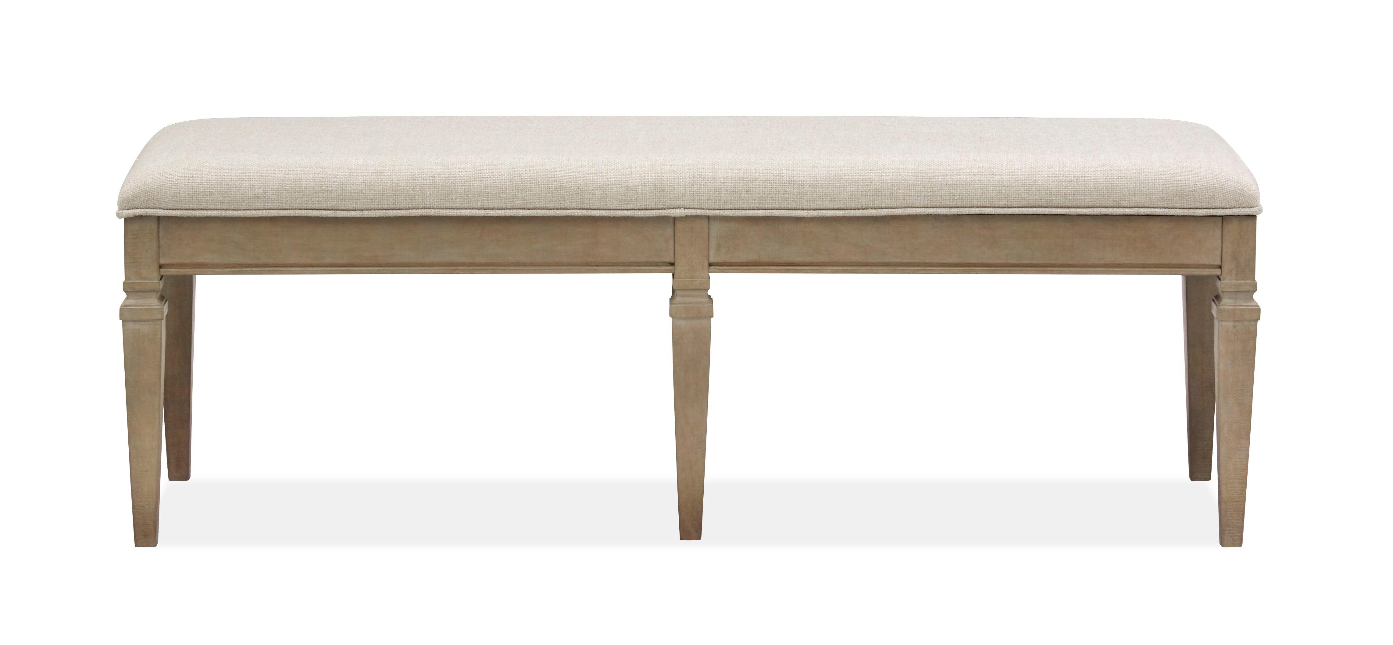 Magnussen Furniture - Lancaster - Bench With Upholstered Seat - Dovetail Grey - 5th Avenue Furniture