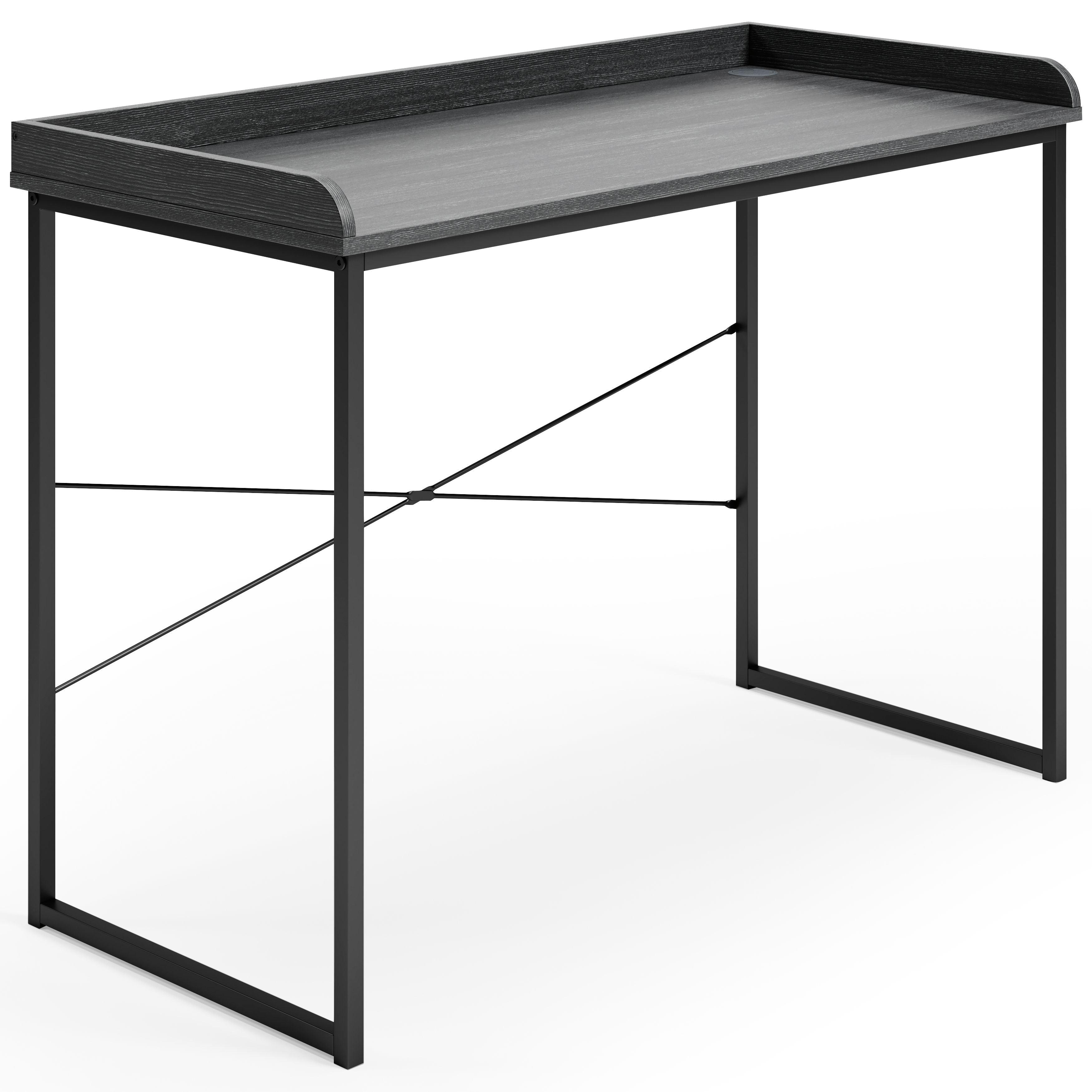 Signature Design by Ashley® - Yarlow - Black - Home Office Desk - Crossback - 5th Avenue Furniture