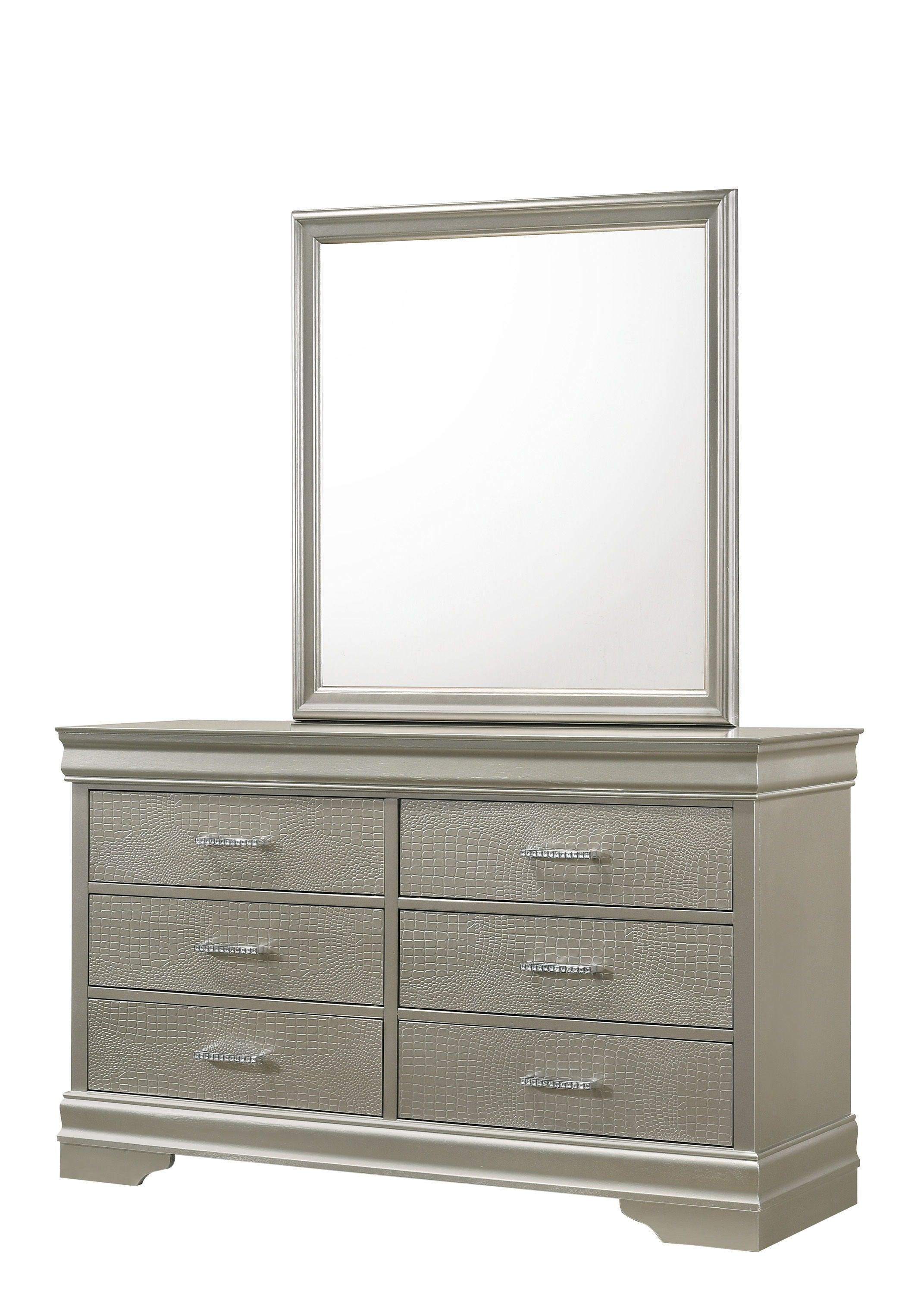 Crown Mark - Amalia - Dresser, Mirror - 5th Avenue Furniture
