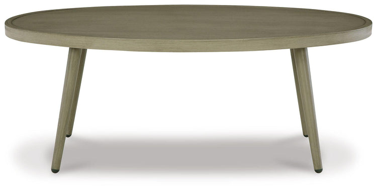 Signature Design by Ashley® - Swiss Valley - Beige - Outdoor Coffee Table With 2 End Tables - 5th Avenue Furniture