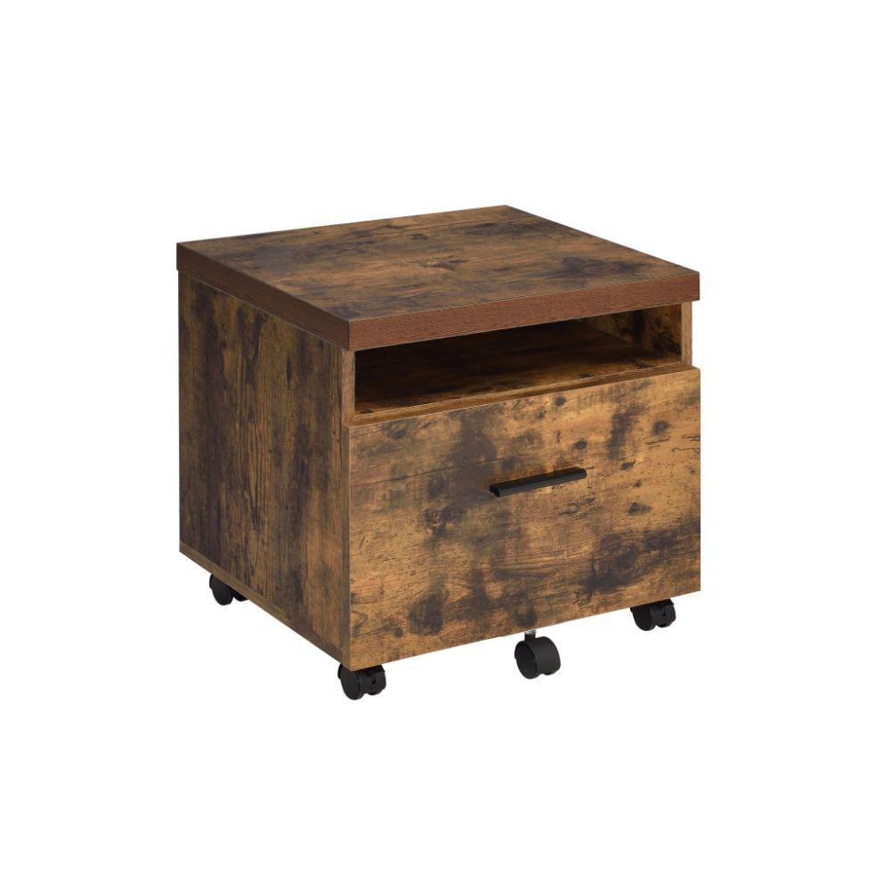 ACME - Bob - File Cabinet - Weathered Oak & Black - 5th Avenue Furniture