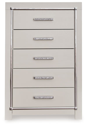 Zyniden - Silver - Five Drawer Chest - 5th Avenue Furniture