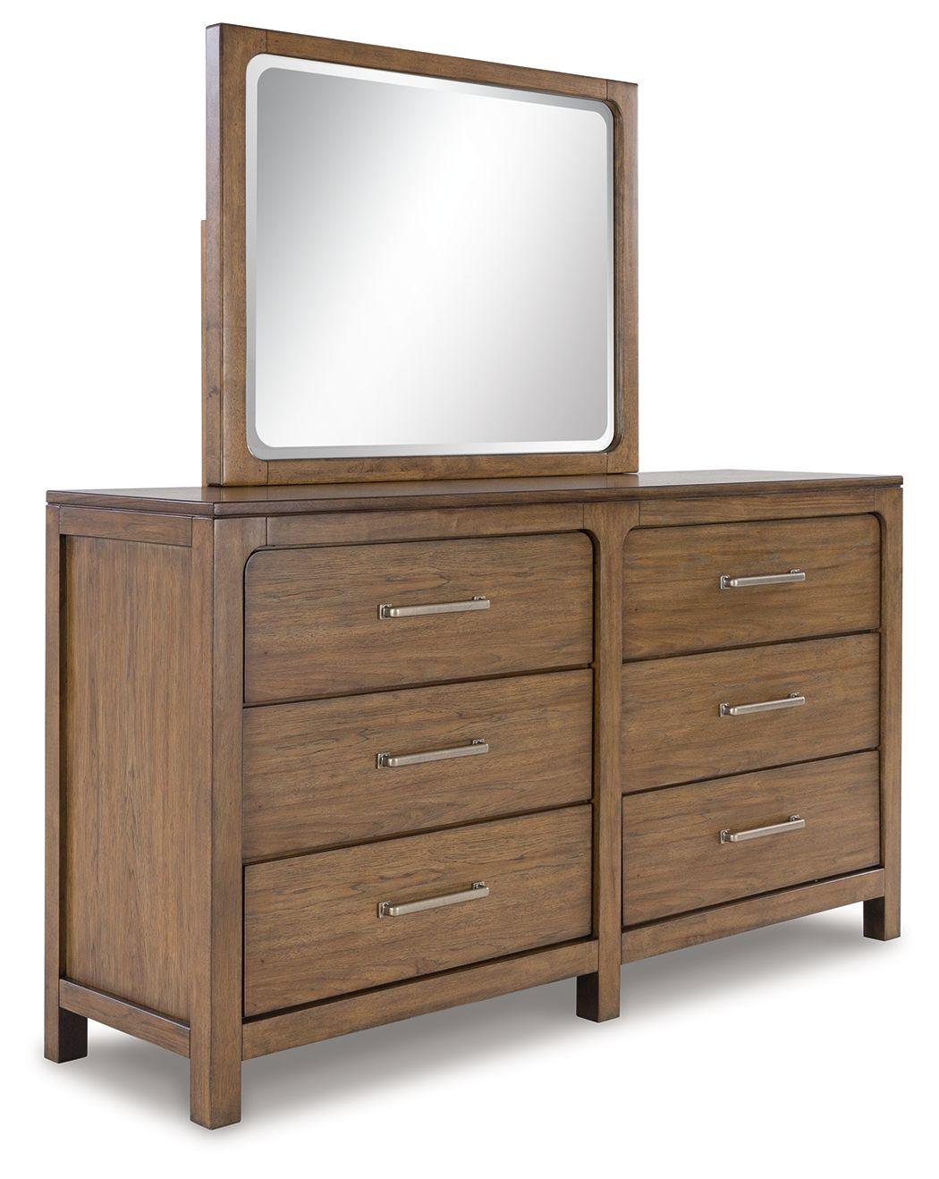Signature Design by Ashley® - Cabalynn - Light Brown - Dresser And Mirror - 5th Avenue Furniture