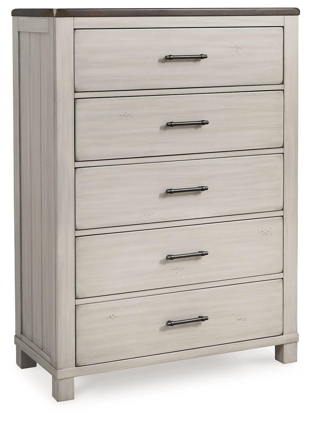 Signature Design by Ashley® - Darborn - Gray / Brown - Five Drawer Chest - 5th Avenue Furniture