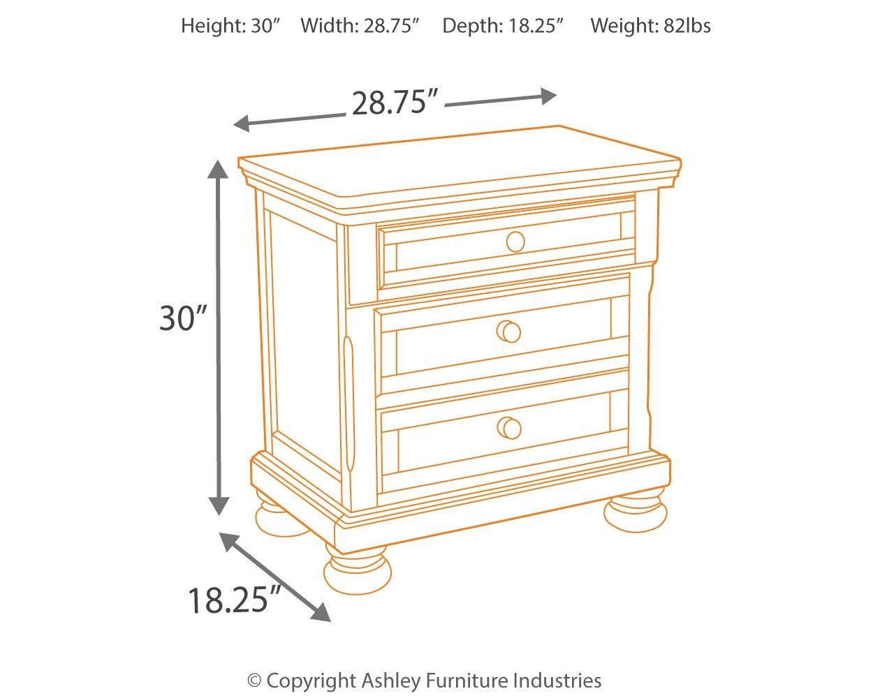 Ashley Furniture - Porter - Dark Brown - Two Drawer Night Stand - 5th Avenue Furniture