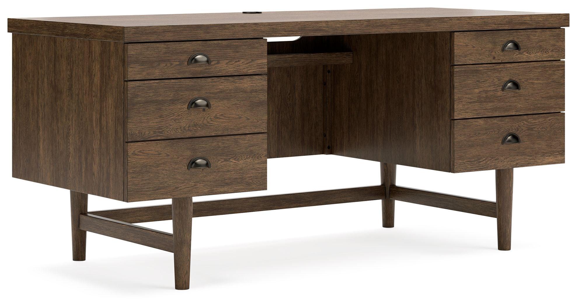 Signature Design by Ashley® - Austanny - Warm Brown - Home Office Desk - 5th Avenue Furniture