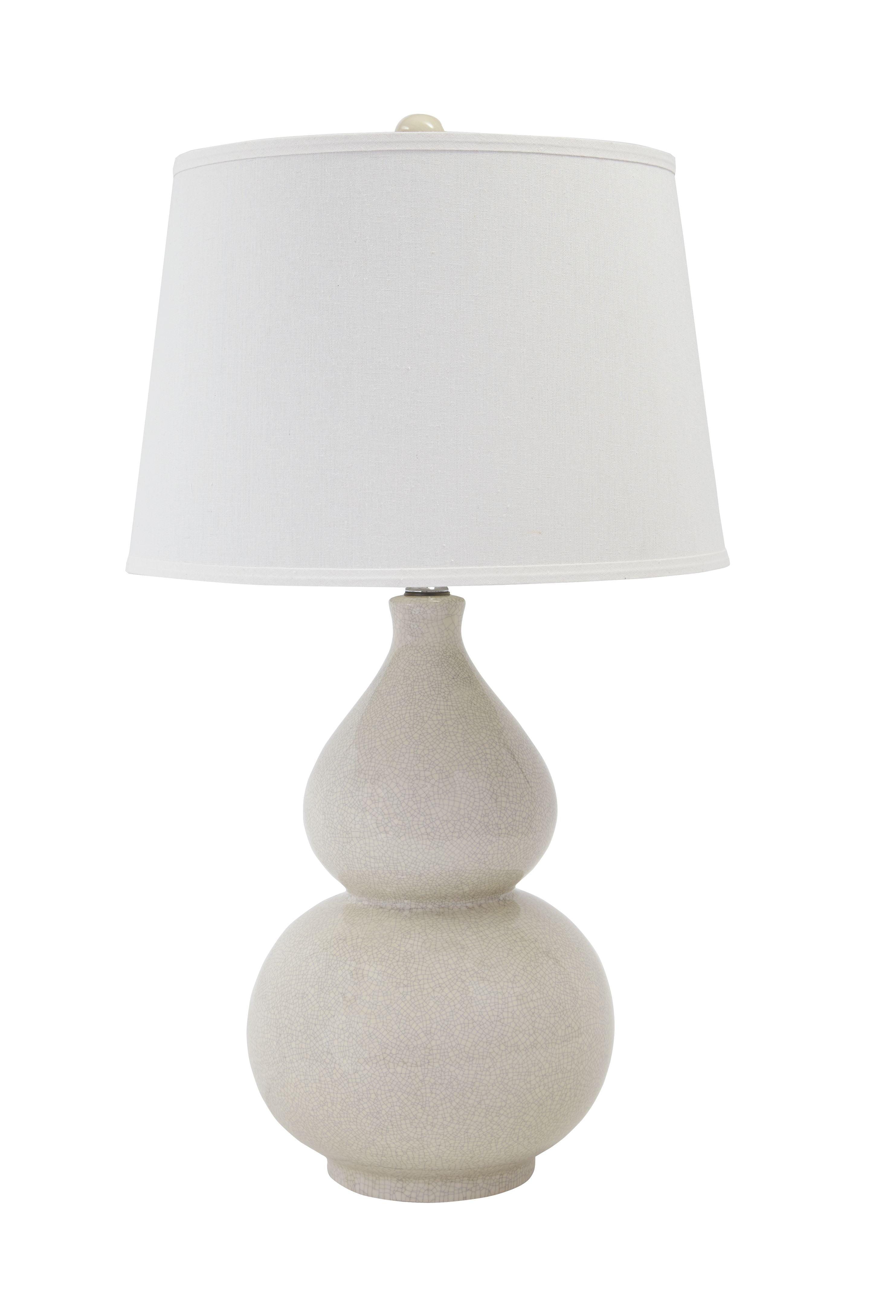 Ashley Furniture - Saffi - Cream - Ceramic Table Lamp - 5th Avenue Furniture