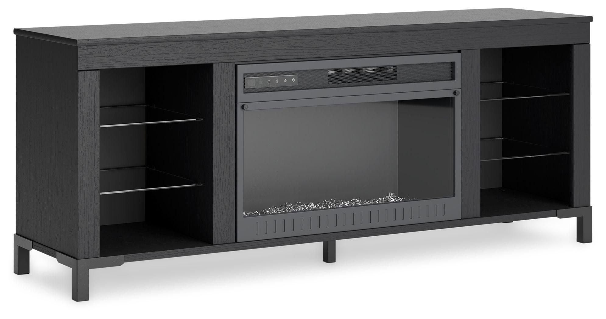 Signature Design by Ashley® - Cayberry - Black - TV Stand With Fireplace - 5th Avenue Furniture